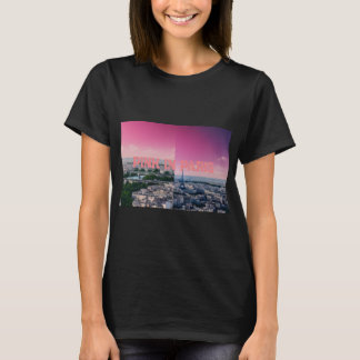 t-shirt femme paris rose
