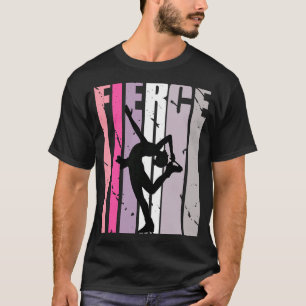 T-shirt Femme Patinage sur glace rose Fierce Anniversaire