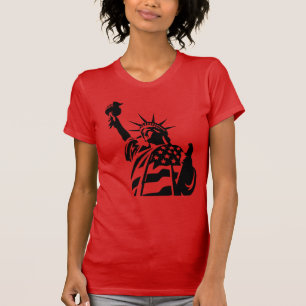 T-Shirt Femme Patriotique Statue de la Liberté - 4