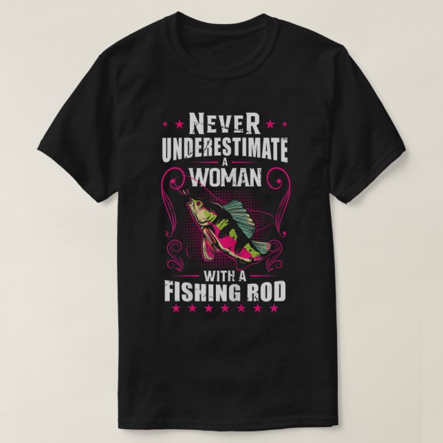 T-shirt Femme Pêcheuse Amateur De Poisson Femmes Femme Ave (Design devant)