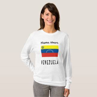 T-shirt Femme personnalisée Venezuela et drapeau vénézuéli