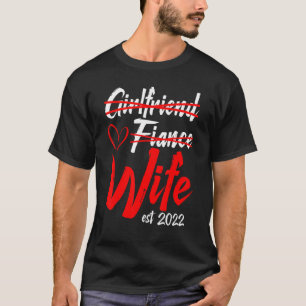 T-shirt Femme Petite amie Fiancée Épouse Fiançailles Maria