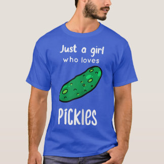 T-shirt Femme Pickle mignonette Concombre Vert Vegan drôle