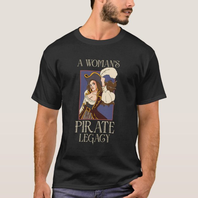 T-shirt Femme Pirate Pirate Navire Femme Pirate Capitaine  (Devant)