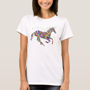T-Shirt Femme Pixel Magique Licorne