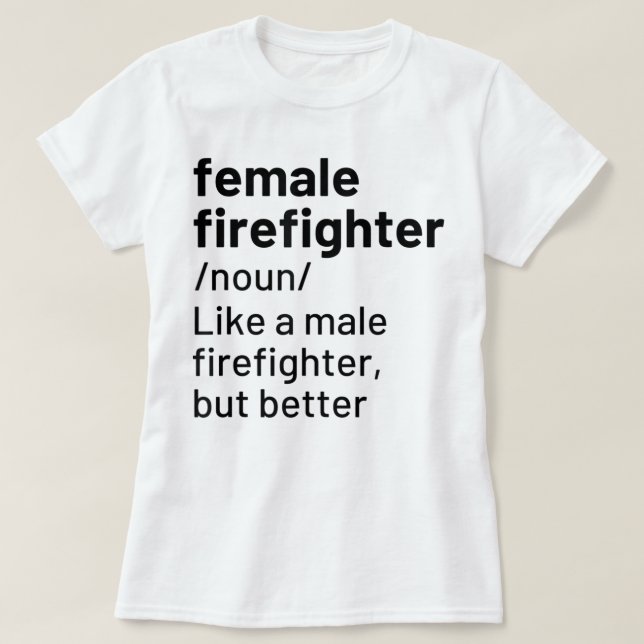 T-shirt Femme Pompier Définition Funny Pompier T (Design devant)