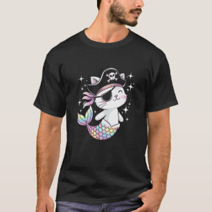 T-shirt Femme propriétaire de chat pirate sirène chaton am