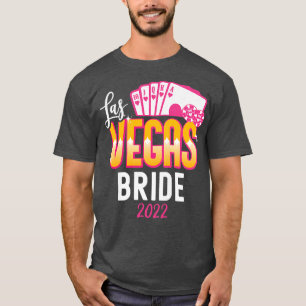 T-shirt Femme qui correspond Las Vegas 2022 Mariage marié 
