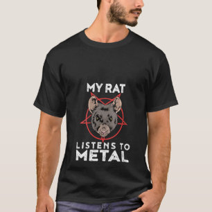 T-shirt Femme Rat Métal Goth Et Gros Animal Métal
