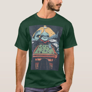 T-shirt Femme requins Jouer Billard Veck