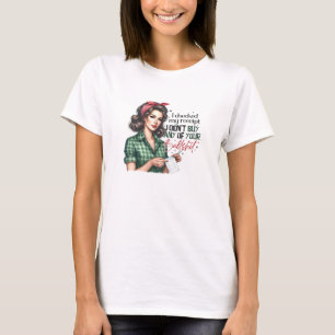 T-shirt Femme rétro avec recette sarcastique