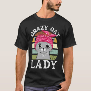 T-shirt Femme rétro folle de chats vintage animal Mère