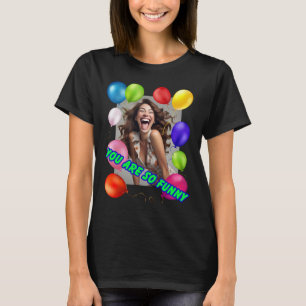 T-shirt Femme riante et ballons