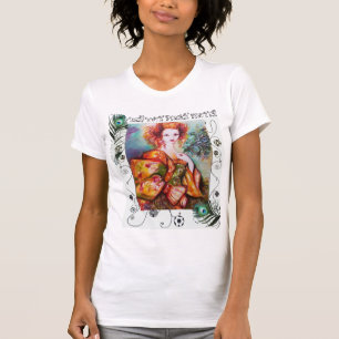 T-SHIRT FEMME ROMANTIQUE AUX PLUMES DE PEACOCK