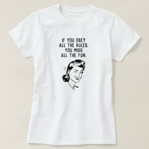 T-shirt Femme, Rompre la Règle Rétro