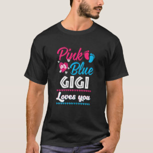 T-shirt Femme Rose Ou Bleu Gigi Vous Aime Genre Révélation