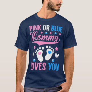 T-shirt Femme Rose ou Bleu Maman t'aime - Maman à être