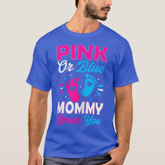 T-shirt Femme Rose ou Bleu Maman t'aime - Maman à être