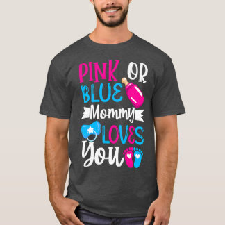 T-shirt Femme Rose ou Bleu Maman t'aime - Maman à être