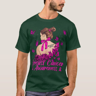 T-shirt Femme Ruban En Octobre Nous Portons Le Cancer Du S