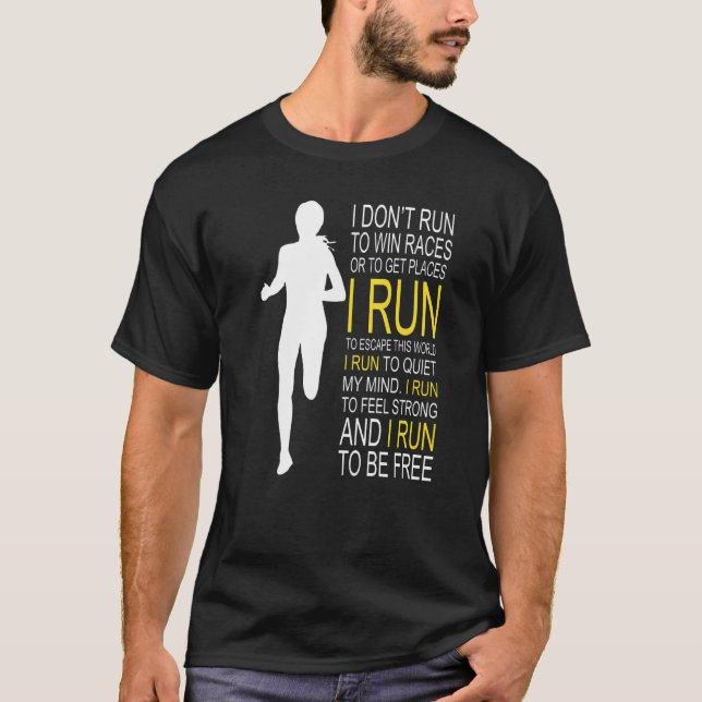 T-shirt Femme Runner Girl Femmes Je ne cours pas pour gagn (Devant)
