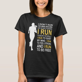 T-shirt Femme Runner Girl Femmes Je ne cours pas pour gagn