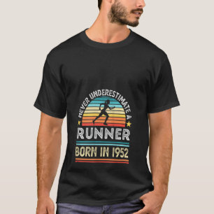 T-shirt Femme Runner Née En 1952 70ème Anniversaire Runnin