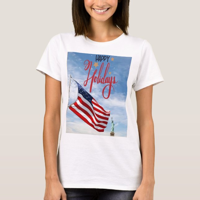 T-SHIRT FEMME’S USA SHIRT HEUREUX NOUVEL AN (Devant)