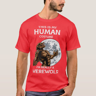 T-shirt Femme Scary éffrayant Halloween costume de loup-ga