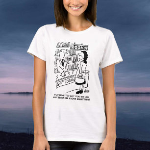T-shirt Femme se renseigne dans une librairie