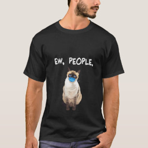 T-shirt Femme Siamese Ew Personnes Chat Portant Un Masque 