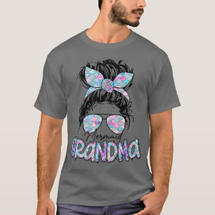 T-shirt Femme Sirène grand-mère Messy Bun Lunettes de sole