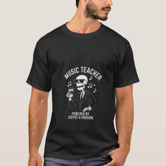 T-shirt Femme Skeleton Professeur De Musique Powered Par C