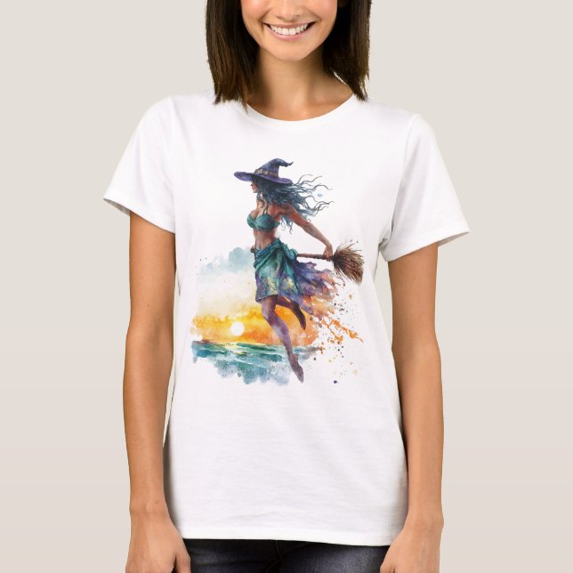 T-shirt femme sorcière d'été (Devant)