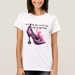 T-shirt Femme sorcière moderne mignonne Halloween rose