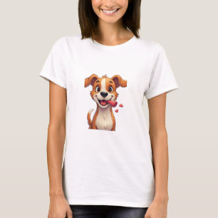 T-shirt Femme souriante de chien