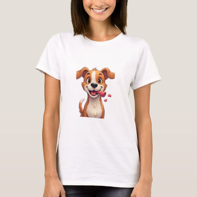 T-shirt Femme souriante de chien (Devant)