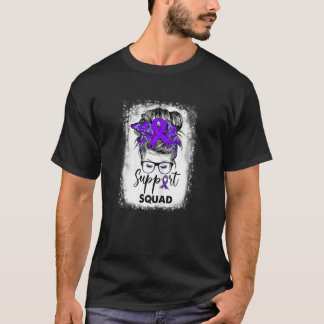 T-shirt Femme Soutien Squad Messy Bun Purple Warrior Epi