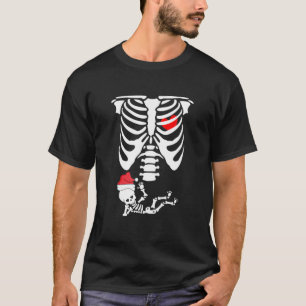 T-shirt Femme Squelette Bébé Enceinte Xray Rib Cage Drô