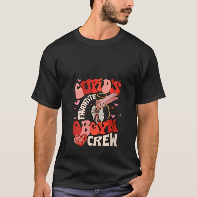 T-shirt Femme Super Heart Disco Cupidon s Favorite OBGYN C (Devant)