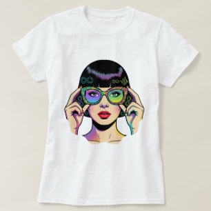 T-shirt Femme symbole d'infini Neurodiversité Pop Art 