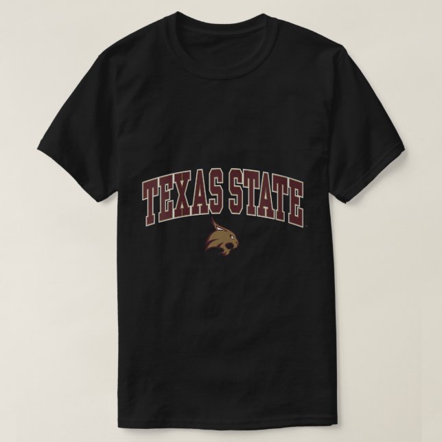 T-shirt Femme Texas State Bobcats Femen Arche sur Dark H (Design devant)