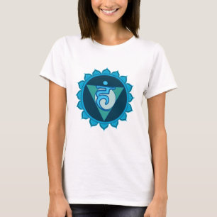 T-shirt femme Throat Chakra Visuddha, blanc