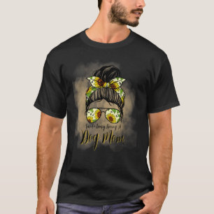T-shirt Femme Tournesol Été Messy Bun Kinda Occupé Être