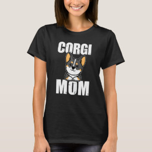 T-shirt Femme Tricolor Corgi Maman Pour Corgi Amateurs Fem