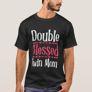 T-shirt Femme Twin Mama Twin Maman to Be Pregnancy Annonce