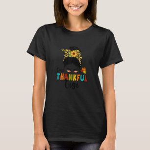 T-shirt Femme Un Remerciement Gigi Leopard Messy Bun Chute