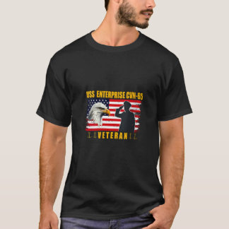 T-shirt Femme USS Enterprise Aircraft Carrier Veterans Fa