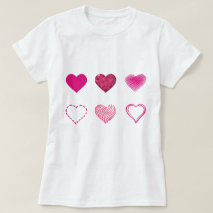 T-shirt femme Valentin rose Coeurs de la Saint-Val