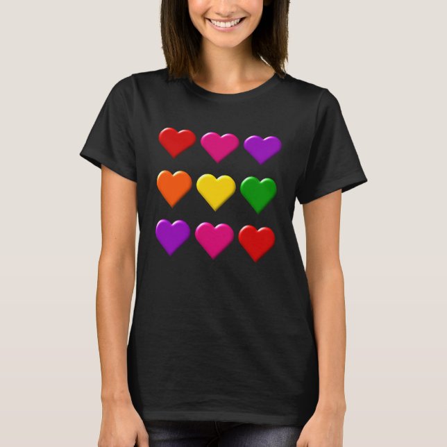 T-shirt femme Valentine Hearts (Devant)